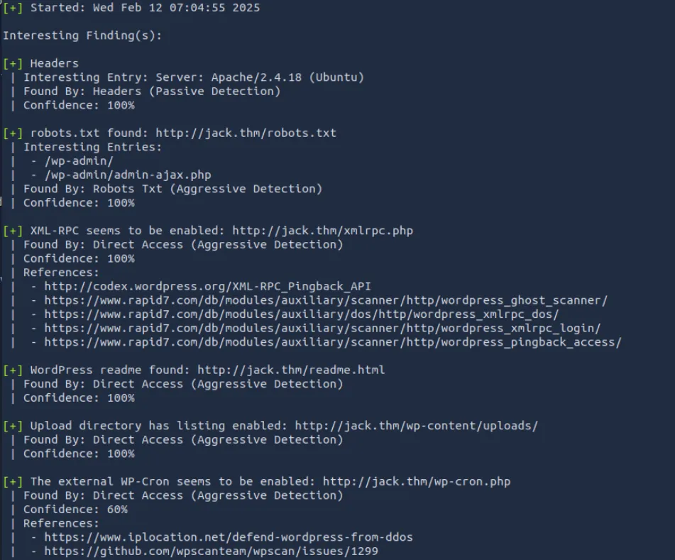 wpscan 检测到 xmlrpc 常见漏洞点